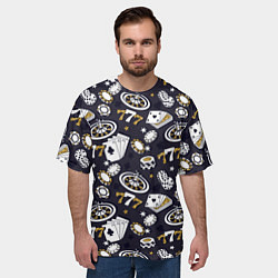 Футболка оверсайз мужская Казино 777, цвет: 3D-принт — фото 2