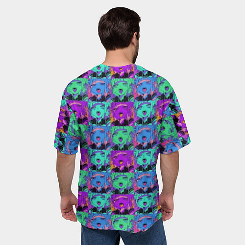 Мужская футболка оверсайз Моя геройская Академия тога ахегао / 3D-принт – фото 4