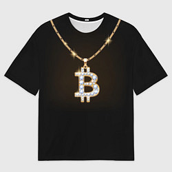 Футболка оверсайз мужская Бриллиантовый биткоин, цвет: 3D-принт