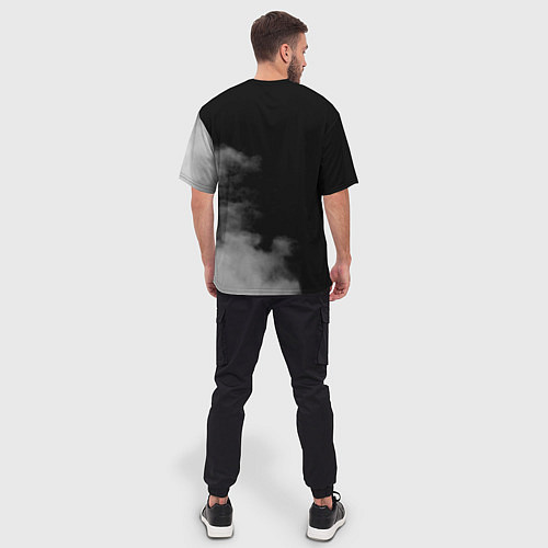Мужская футболка оверсайз Slipknot: Shadow Smoke / 3D-принт – фото 4