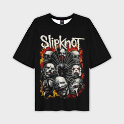 Футболка оверсайз мужская Slipknot: Faces, цвет: 3D-принт