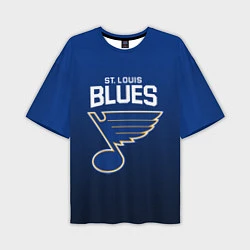 Футболка оверсайз мужская St Louis Blues, цвет: 3D-принт