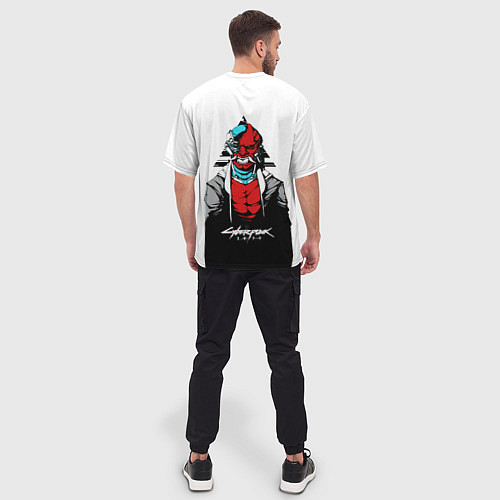 Мужская футболка оверсайз Cyberpubk 2077 / 3D-принт – фото 4