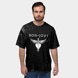 Футболка оверсайз мужская Bon Jovi, цвет: 3D-принт — фото 2