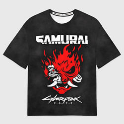 Футболка оверсайз мужская Cyberpunk 2077: Samurai, цвет: 3D-принт