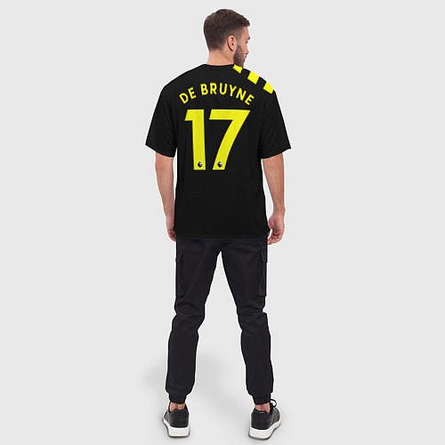 Мужская футболка оверсайз De Bruyne away 19-20 / 3D-принт – фото 4