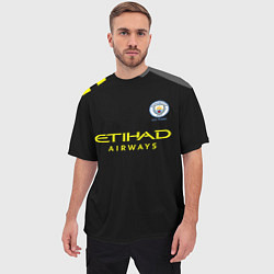 Футболка оверсайз мужская Manchester City away 19-20, цвет: 3D-принт — фото 2