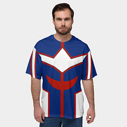 Футболка оверсайз мужская ALL MIGHT MY HERO ACADEMIA MHA МОЯ ГЕРОЙСКАЯ АКАДЕ, цвет: 3D-принт — фото 2