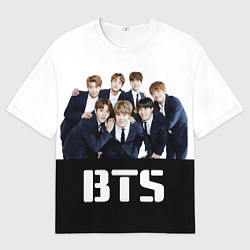 Футболка оверсайз мужская BTS постер, цвет: 3D-принт