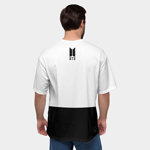 Мужская футболка оверсайз BTS постер / 3D-принт – фото 4