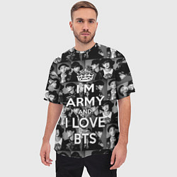 Футболка оверсайз мужская I am army and I lover BTS, цвет: 3D-принт — фото 2
