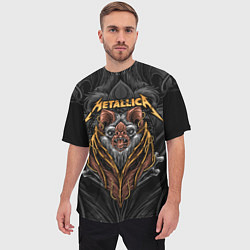 Футболка оверсайз мужская Metallica мышь летучая, цвет: 3D-принт — фото 2