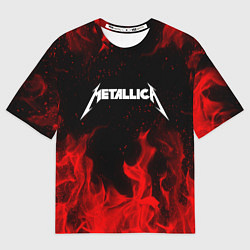 Мужская футболка оверсайз METALLICA НА СПИНЕ