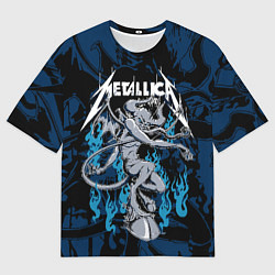 Мужская футболка оверсайз Metallica - бес