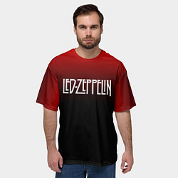 Футболка оверсайз мужская Led Zeppelin, цвет: 3D-принт — фото 2