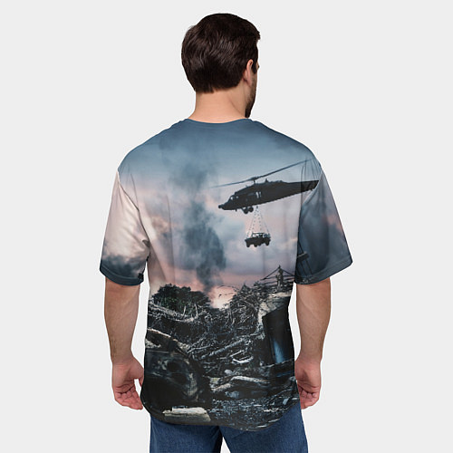 Мужская футболка оверсайз S T A L K E R Чернобыль / 3D-принт – фото 4