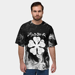 Футболка оверсайз мужская ЧЁРНЫЙ КЛЕВЕР, цвет: 3D-принт — фото 2