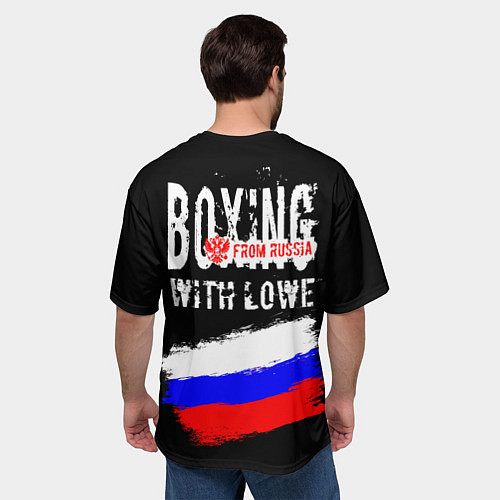 Мужская футболка оверсайз Boxing from Russia / 3D-принт – фото 4