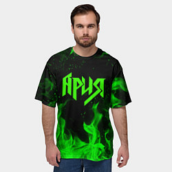 Футболка оверсайз мужская АРИЯ, цвет: 3D-принт — фото 2