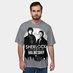 Футболка оверсайз мужская Sherlock Holmesboy, цвет: 3D-принт — фото 2