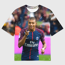 Футболка оверсайз мужская Килиан Мбаппе, цвет: 3D-принт