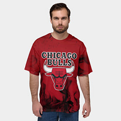 Футболка оверсайз мужская CHICAGO BULLS, цвет: 3D-принт — фото 2