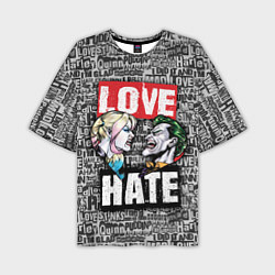 Мужская футболка оверсайз Love Hate
