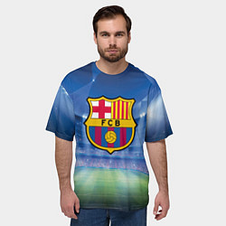 Футболка оверсайз мужская FC Barcelona, цвет: 3D-принт — фото 2