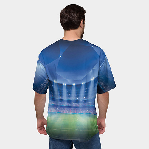 Мужская футболка оверсайз FC Barcelona / 3D-принт – фото 4