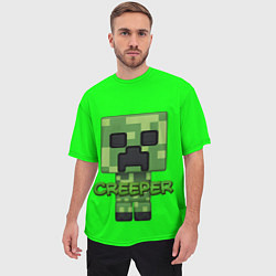 Футболка оверсайз мужская MINECRAFT CREEPER, цвет: 3D-принт — фото 2