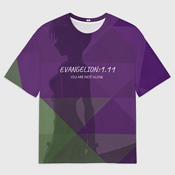 Мужская футболка оверсайз Evangelion: 111