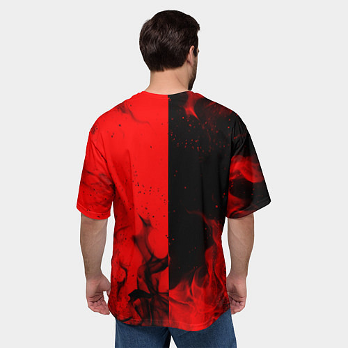 Мужская футболка оверсайз АлисА / 3D-принт – фото 4