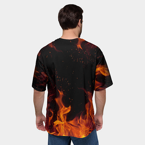 Мужская футболка оверсайз АРИЯ / 3D-принт – фото 4