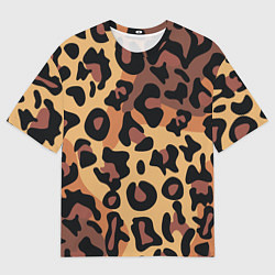 Футболка оверсайз мужская Кошачий окрас, цвет: 3D-принт