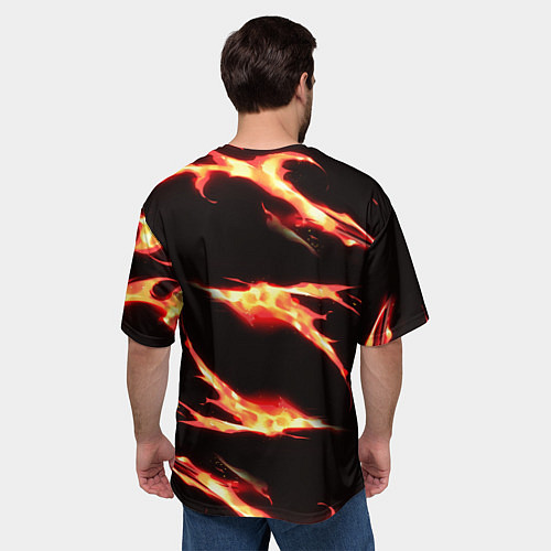 Мужская футболка оверсайз KIMETSU NO YAIBA / 3D-принт – фото 4