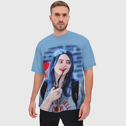 Футболка оверсайз мужская BILLIE EILISH, цвет: 3D-принт — фото 2