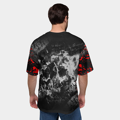 Мужская футболка оверсайз KIMETSU NO YAIBA / 3D-принт – фото 4