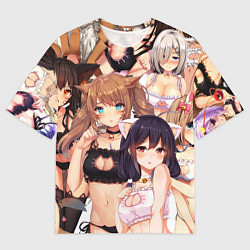 Футболка оверсайз мужская Ahegao, цвет: 3D-принт