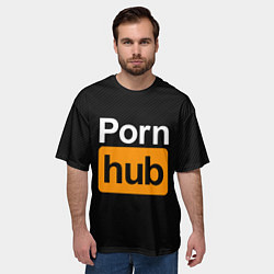 Футболка оверсайз мужская PORNHUB, цвет: 3D-принт — фото 2