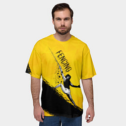 Футболка оверсайз мужская Fencing, цвет: 3D-принт — фото 2