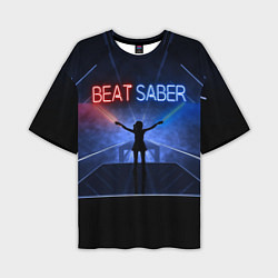 Футболка оверсайз мужская Beat Saber, цвет: 3D-принт