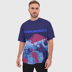 Футболка оверсайз мужская Taekwondo, цвет: 3D-принт — фото 2
