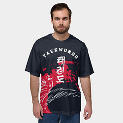 Футболка оверсайз мужская Тхэквондо, цвет: 3D-принт — фото 2