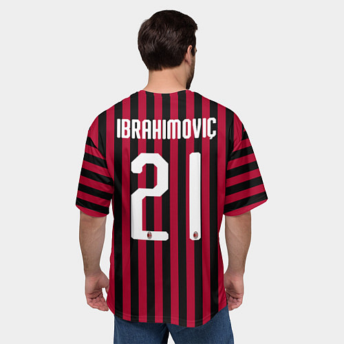 Мужская футболка оверсайз Ibrahimovic home 19-20 / 3D-принт – фото 4