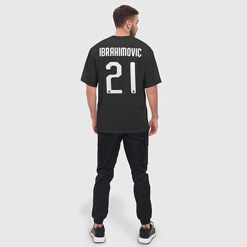 Мужская футболка оверсайз Ibrahimovic third 19-20 / 3D-принт – фото 4