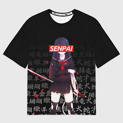 Футболка оверсайз мужская SENPAI ANIME, цвет: 3D-принт