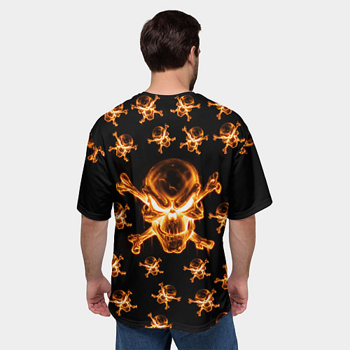 Мужская футболка оверсайз Черепа / 3D-принт – фото 4
