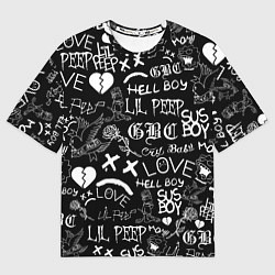 Футболка оверсайз мужская LIL PEEP LOGOBOMBING, цвет: 3D-принт