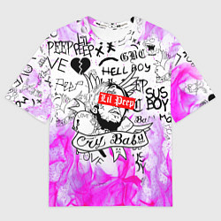 Футболка оверсайз мужская LIL PEEP, цвет: 3D-принт