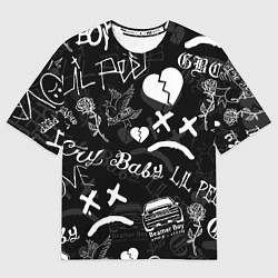 Футболка оверсайз мужская LIL PEEP, цвет: 3D-принт